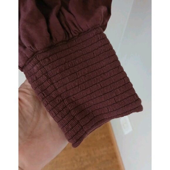 Nation LTD Loren Smocked Peasant Tee Reverse Slub - Picture 5 of 9
